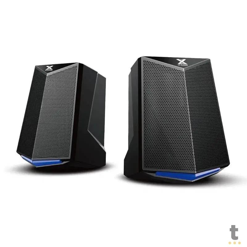 Caixa De Som Gamer 2.0 Vinik Crusade 6W Led Azul USB P2 - 34860 Truedata