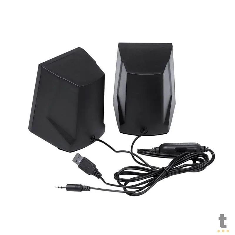 Caixa De Som Gamer 2.0 Vinik Crusade 6W Led Azul USB P2 - 34860 Truedata