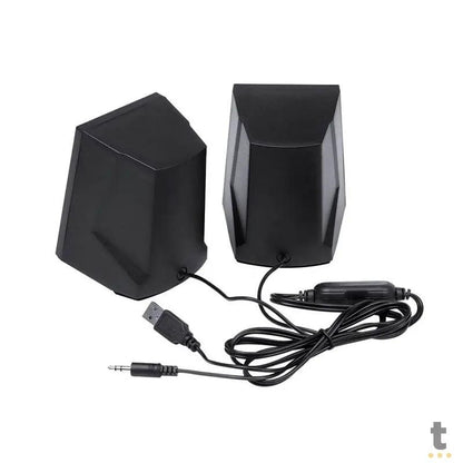 Caixa De Som Gamer 2.0 Vinik Crusade 6W Led Azul USB P2 - 34860 Truedata