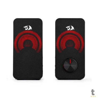 Caixa De Som Gamer 2.1 Redragon Stentor 5W Led Vermelho USB P2 - GS500 Truedata