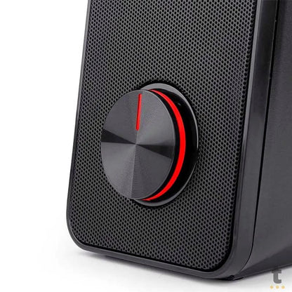 Caixa De Som Gamer 2.1 Redragon Stentor 5W Led Vermelho USB P2 - GS500 Truedata
