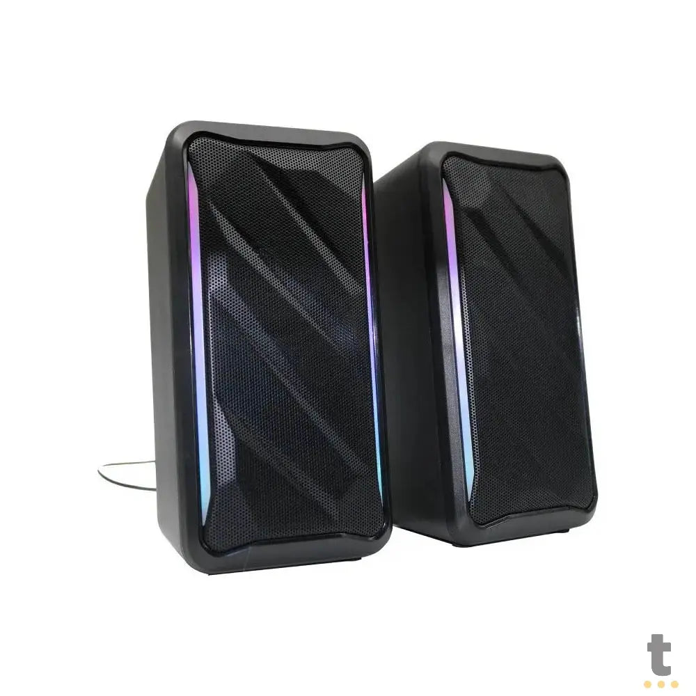 Caixa De Som Knup Horus 2.0 Multimidia 10W RMS C/ Led RGB Usb e P2 - RO849 Truedata