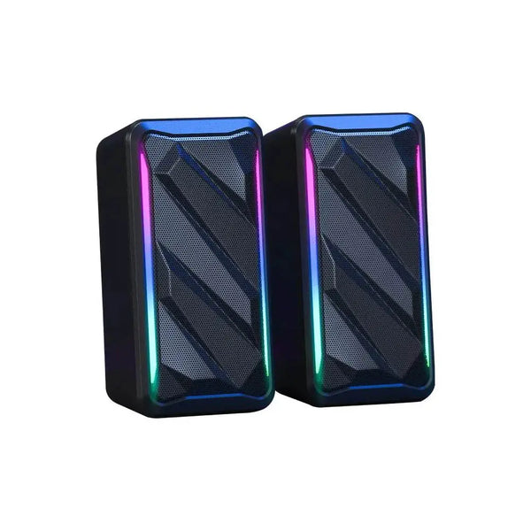 Caixa De Som Knup Horus 2.0 Multimidia 10W RMS C/ Led RGB Usb e P2 - RO849