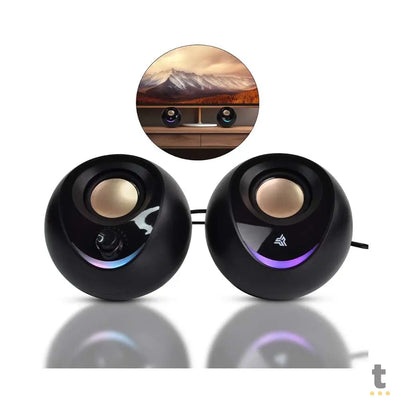 Caixa De Som Knup Horus 2.0 Multimidia 10W RMS C/ Led Usb e P2 - RO851