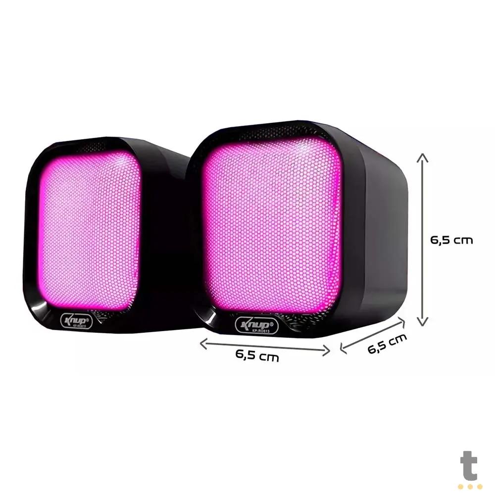 Caixa De Som Knup Horus 2.1 Multimidia 16W RMS C/ Led Usb e P2 - RO813 Truedata