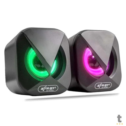 Caixa De Som Knup Horus 2.1 Multimidia 16W RMS C/ Led Usb e P2 - RO821 Truedata