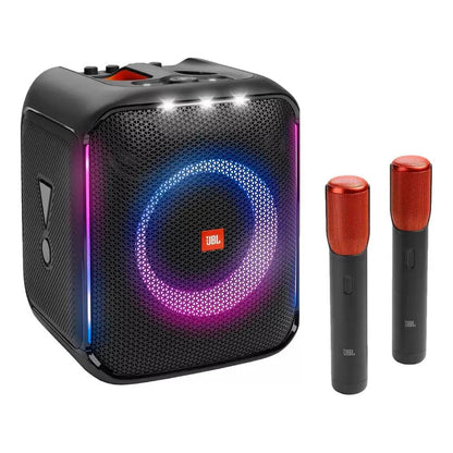 Caixa De Som Portátil Bluetooth Jbl PartyBox Encore C/ 2 Microfones Preta Truedata
