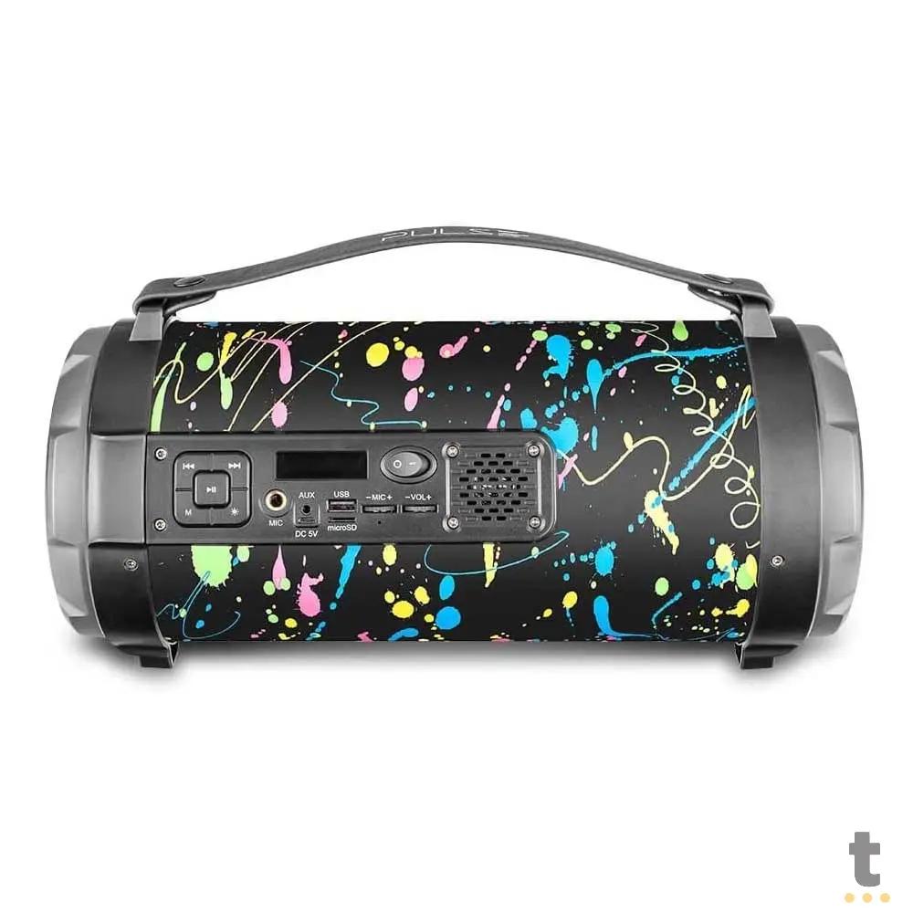 Caixa De Som Portátil Pulse Bazooka Paint Blast II 120w Bluetooth FM/AUX/SD/USB/P10 - SP362 Truedata