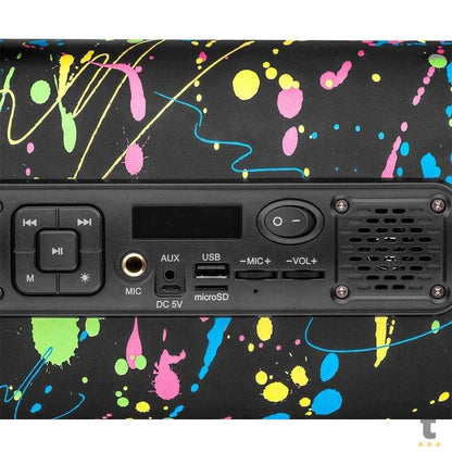 Caixa De Som Portátil Pulse Bazooka Paint Blast II 120w Bluetooth FM/AUX/SD/USB/P10 - SP362 Truedata