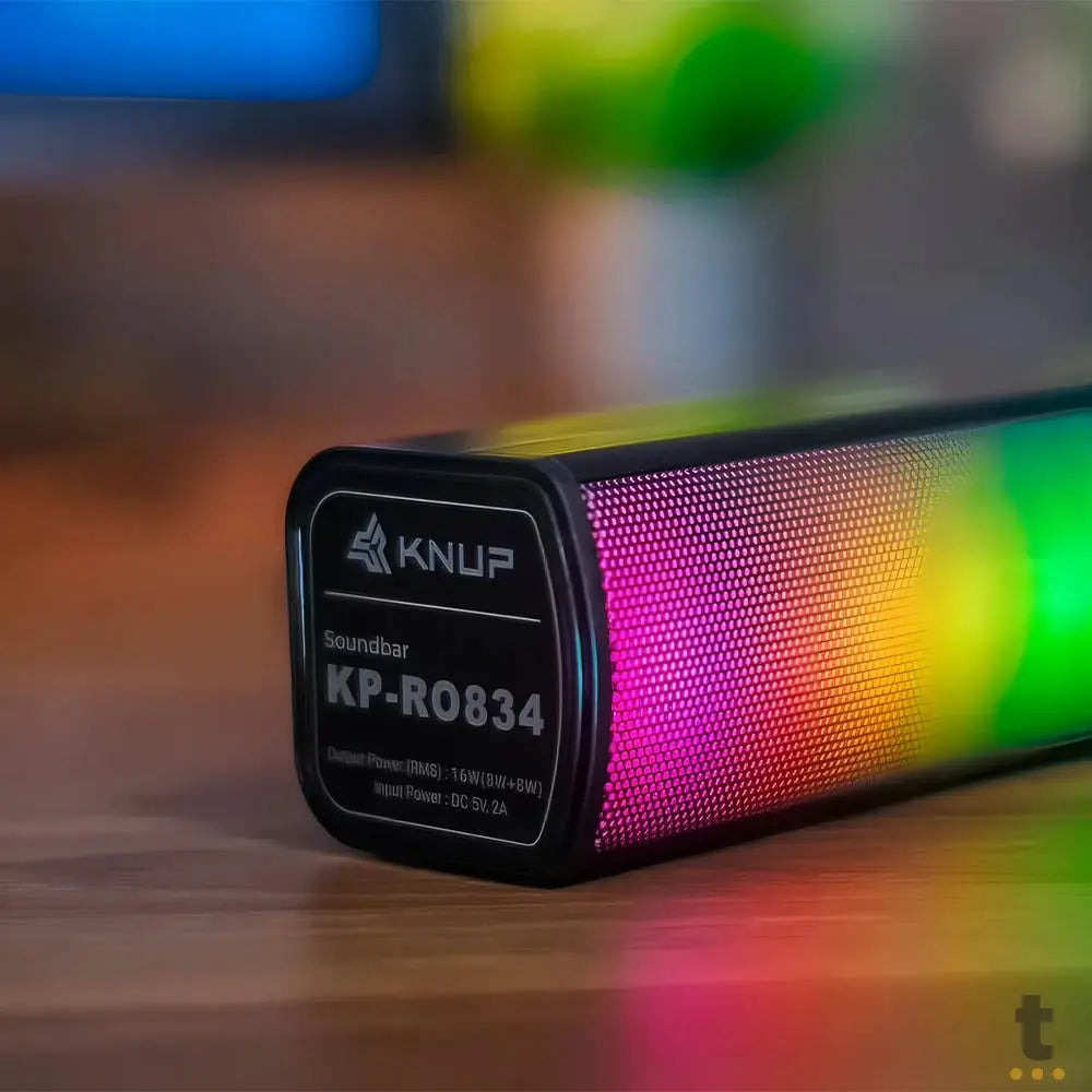 Caixa De Som Soundbar Knup Horus Bluetooth C/ LED RGB - RO834 Truedata