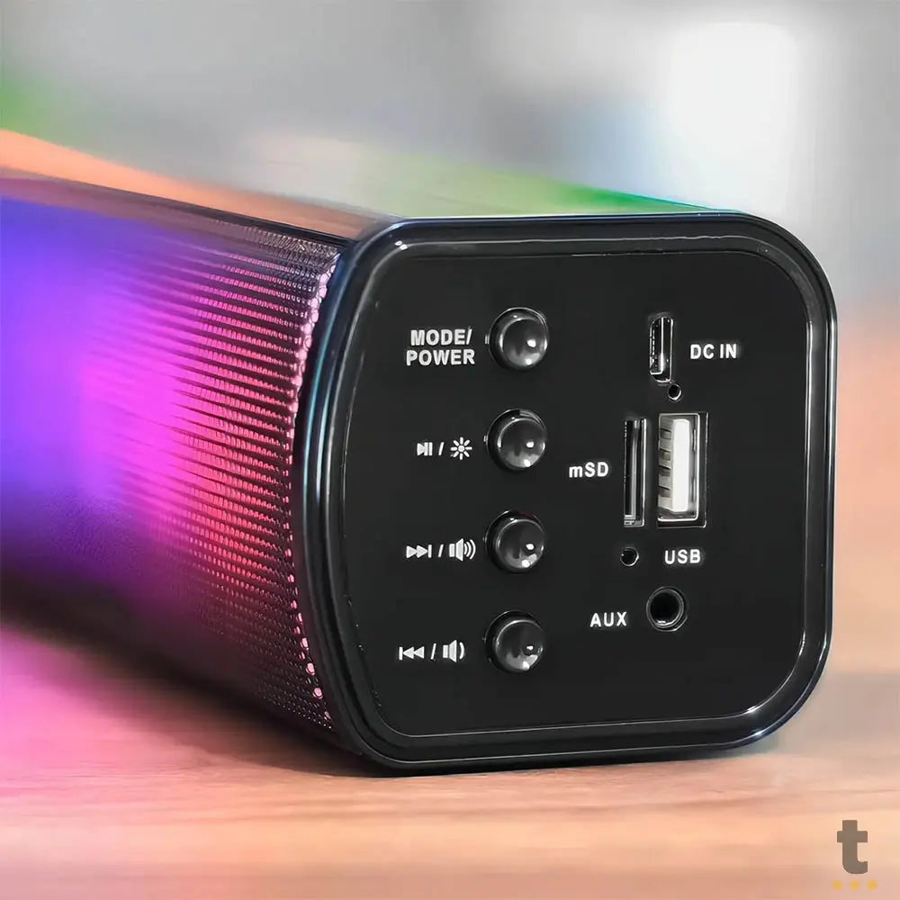 Caixa De Som Soundbar Knup Horus Bluetooth C/ LED RGB - RO834 Truedata