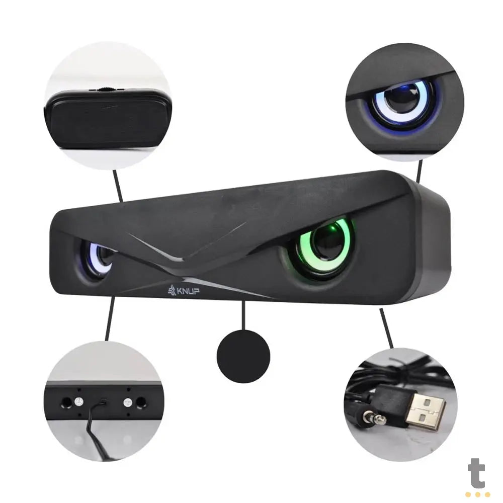 Caixa De Som Soundbar Knup Horus Usb C/ Led - RO830 Truedata