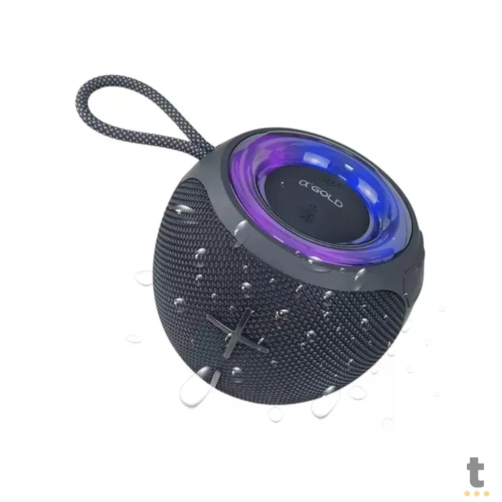 Caixa de Som Mini Portátil Bluetooth aGold 15W IPX5 RGB  - SM-21 Truedata