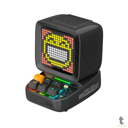 Caixa de Som Portátil Bluetooth Divoom DitooPro 15W Preto C/Interações Visuais Truedata