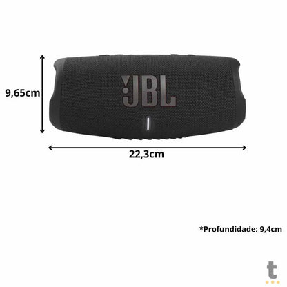 Caixa de Som Portátil Bluetooth JBL Charge 5 Bluetooth Preta - JBLCHARGE5BLK Truedata