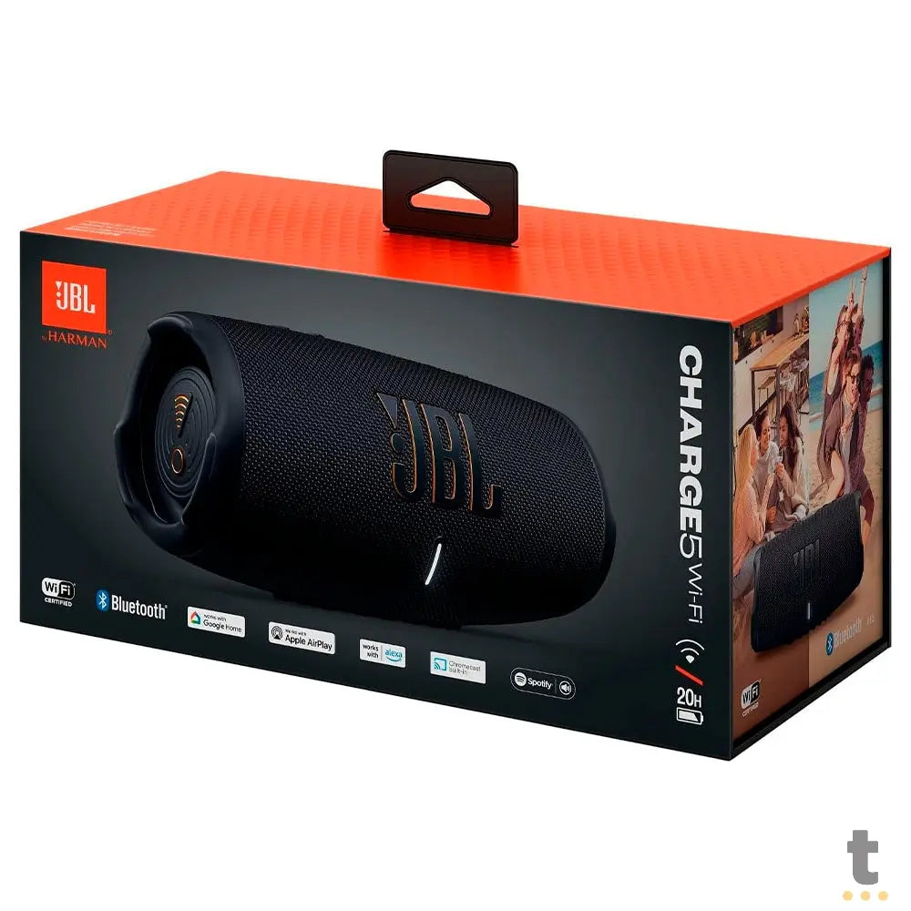 Caixa de Som Portátil Bluetooth JBL Charge 5 Wifi Bluetooth 30W