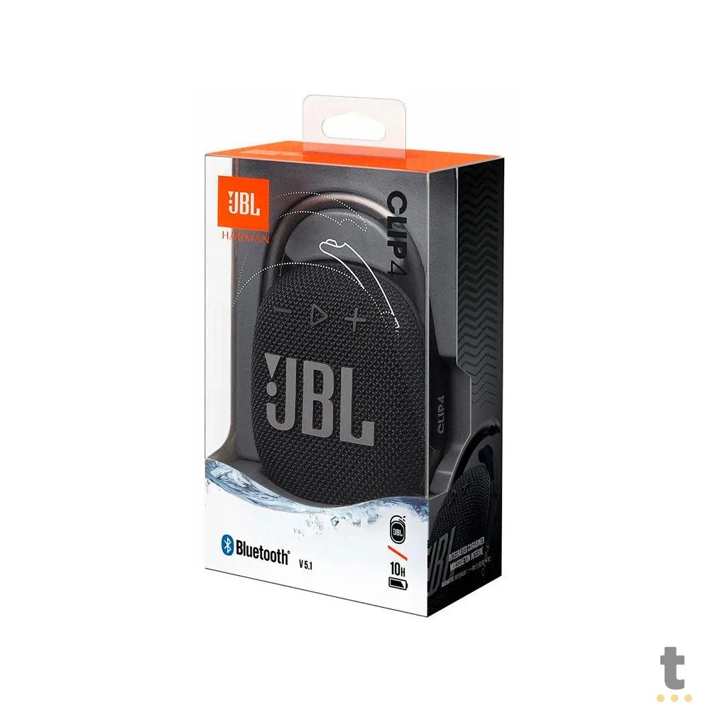 Caixa de Som Portátil Bluetooth JBL Clip 4 5W Preta Truedata