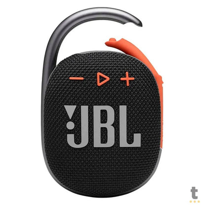 Caixa de Som Portátil Bluetooth JBL Clip 4 5W Preta e Laranja - JBLCLIP4BLKO Truedata