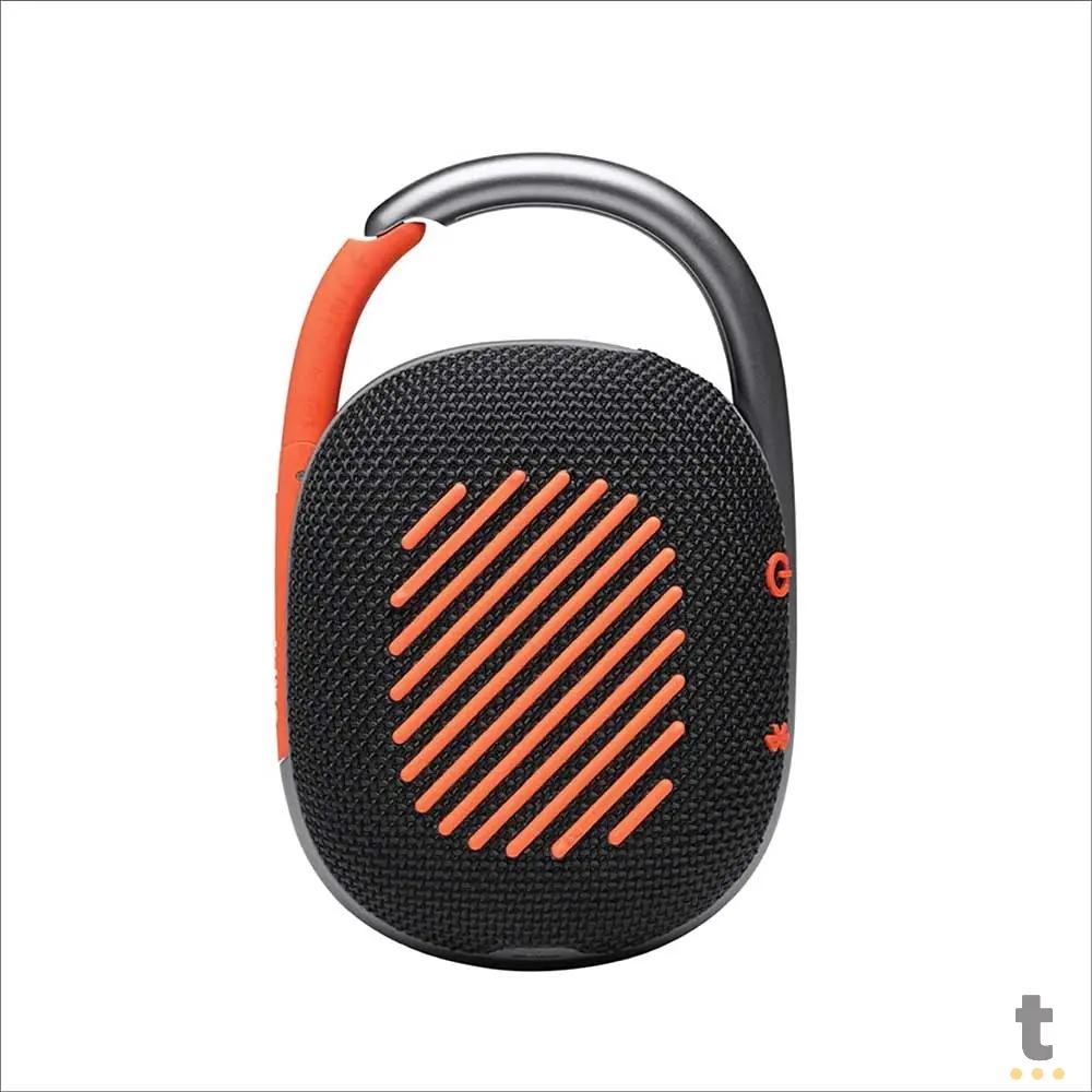 Caixa de Som Portátil Bluetooth JBL Clip 4 5W Preta e Laranja - JBLCLIP4BLKO Truedata