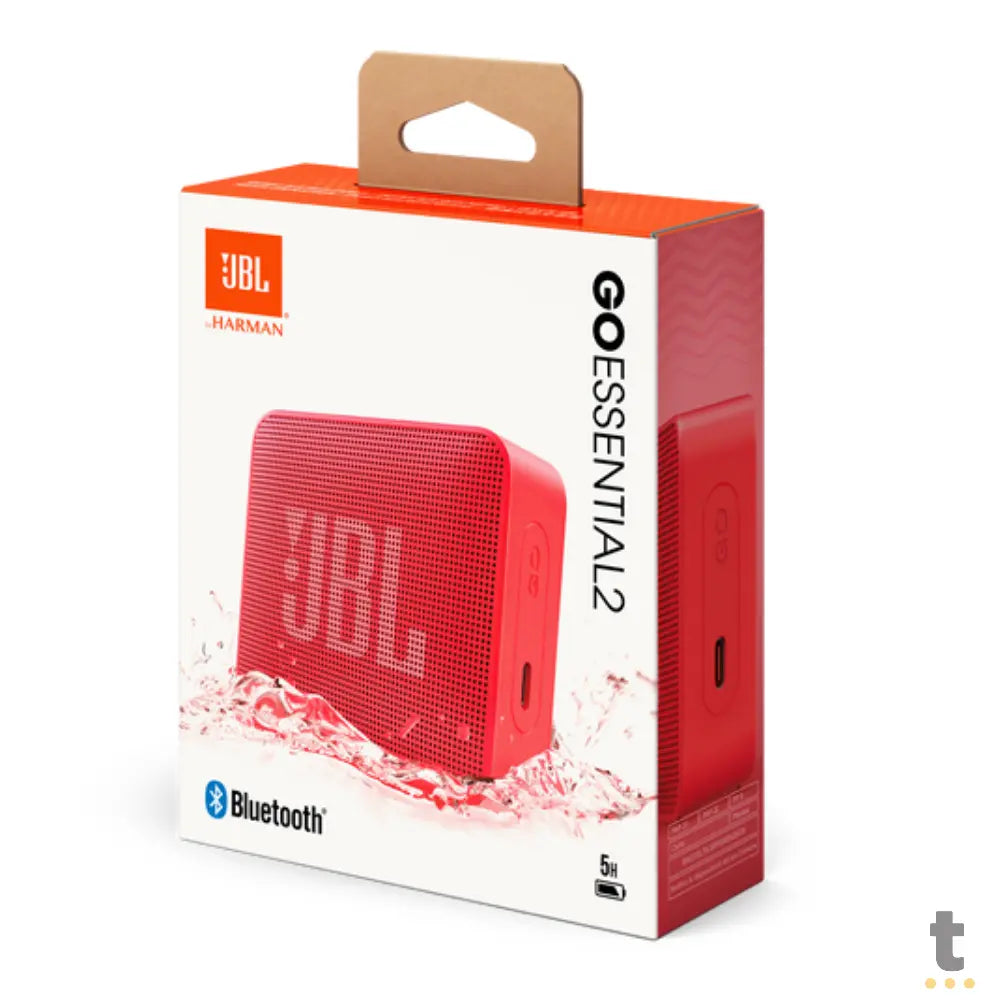 Caixa de Som Portátil Bluetooth JBL GO Essential 2 3.1W Vermelha - JBLGOES2REDEU Truedata