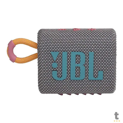 Caixa de Som Portátil Bluetooth JBL GO3 4.2W Cinza - JBLGO3GRY Truedata