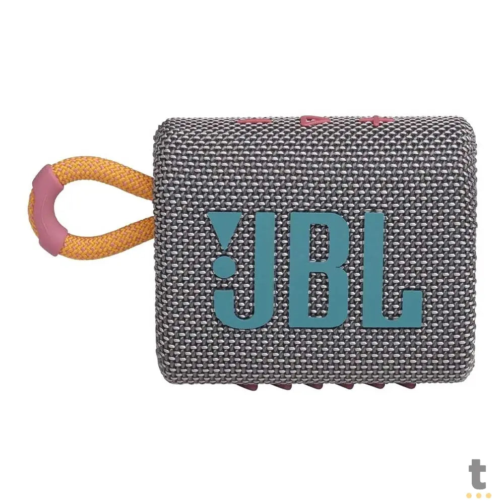 Caixa de Som Portátil Bluetooth JBL GO3 4.2W Cinza - JBLGO3GRY Truedata