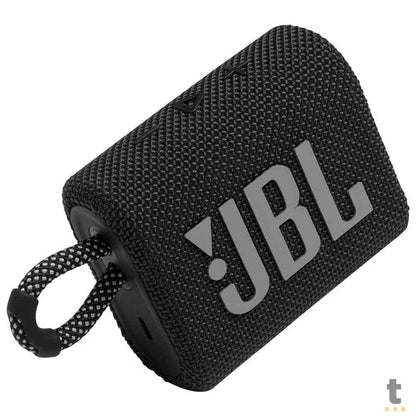 Caixa de Som Portátil Bluetooth JBL GO3 4.2W Preta - JBLGO3BLK Truedata
