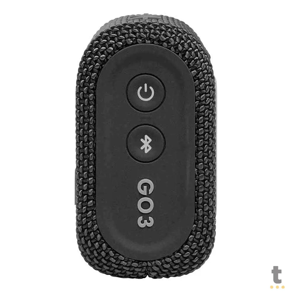 Caixa de Som Portátil Bluetooth JBL GO3 4.2W Preta - JBLGO3BLK Truedata