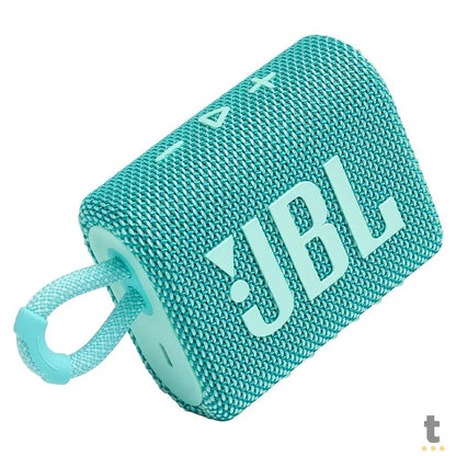 Caixa de Som Portátil Bluetooth JBL GO3 4.2W Verde Azulado Truedata