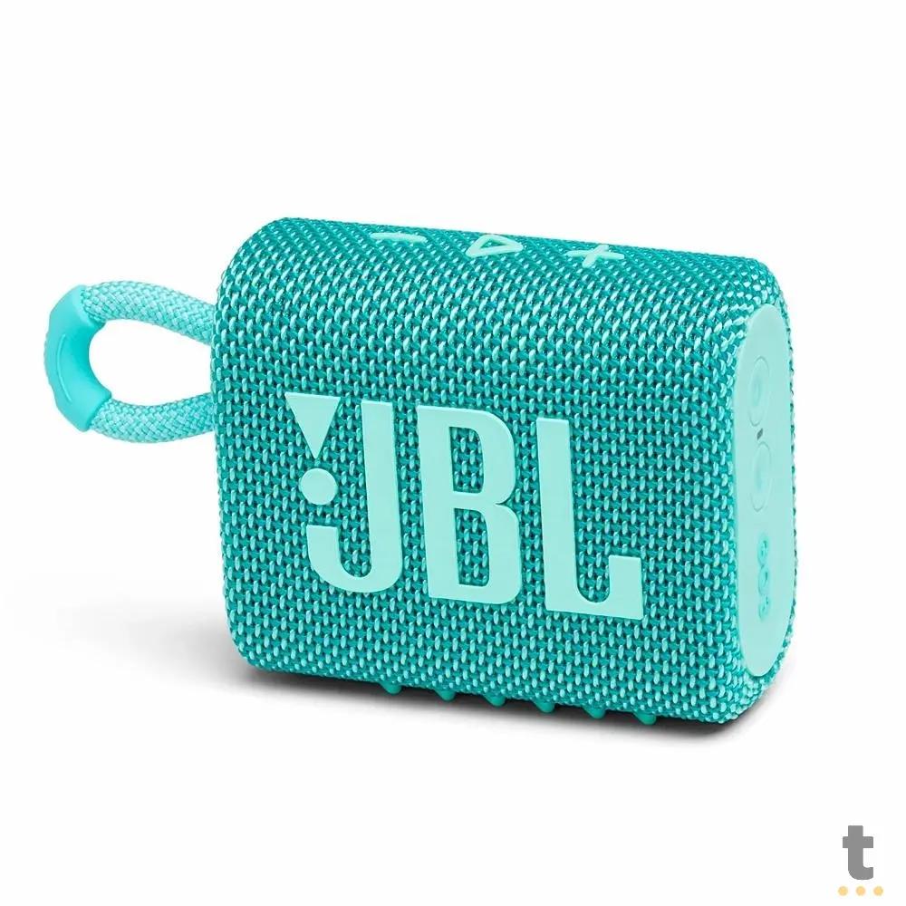 Caixa de Som Portátil Bluetooth JBL GO3 4.2W Verde Azulado Truedata