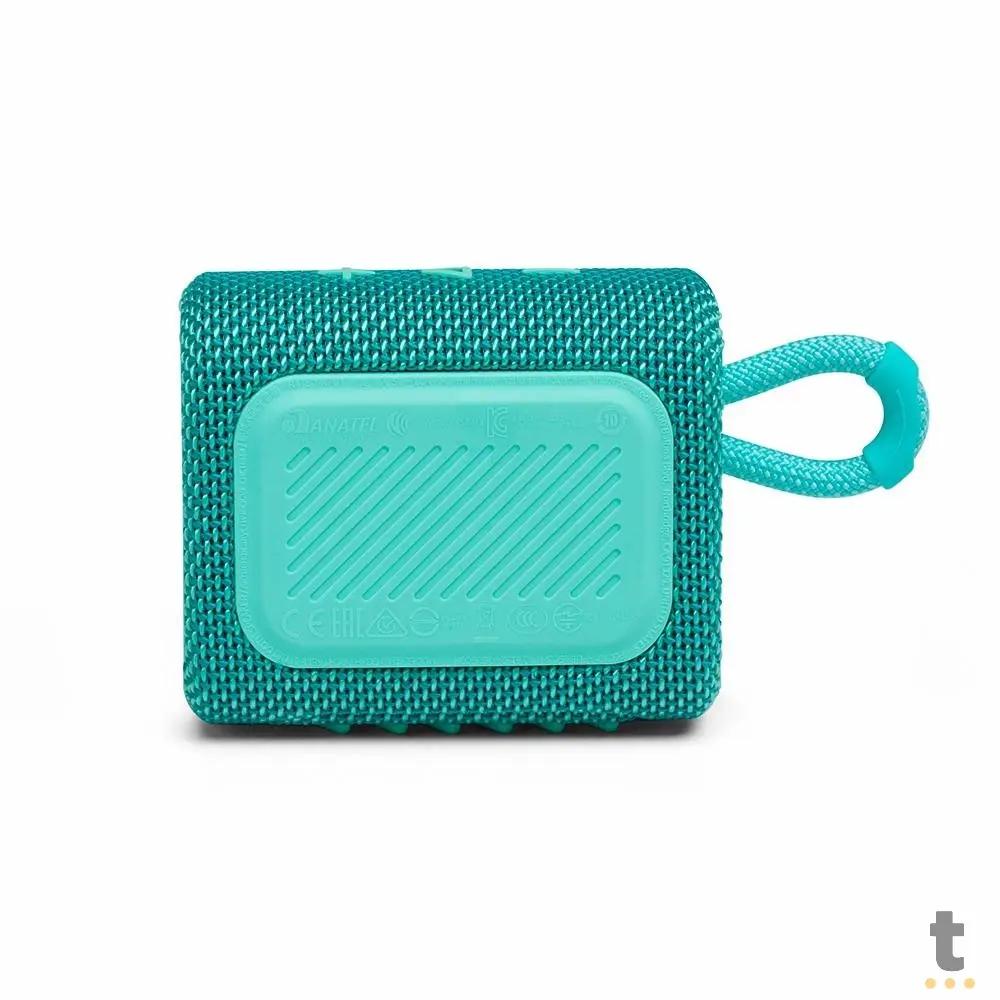 Caixa de Som Portátil Bluetooth JBL GO3 4.2W Verde Azulado Truedata