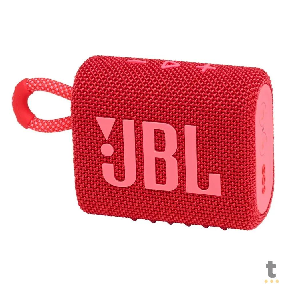 Caixa de Som Portátil Bluetooth JBL GO3 4.2W Vermelha Truedata