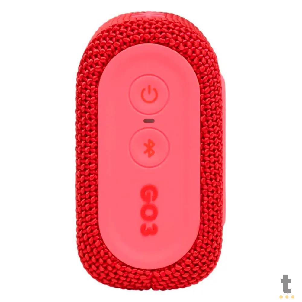 Caixa de Som Portátil Bluetooth JBL GO3 4.2W Vermelha Truedata