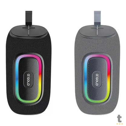 Caixa de Som Portátil Bluetooth aGold 20W IPX6  RGB - SM-10 Truedata