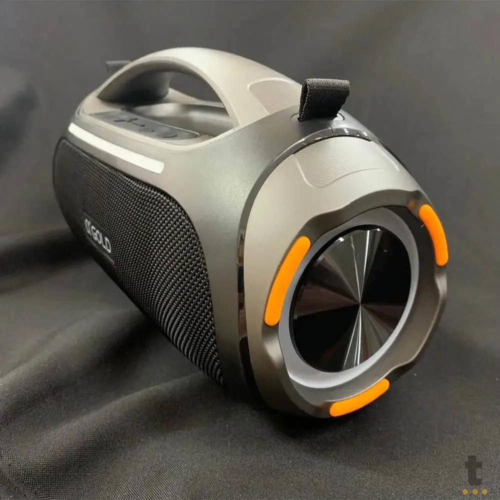 Caixa de Som Portátil Bluetooth aGold 60W IPX6 RGB - SM-30A Truedata