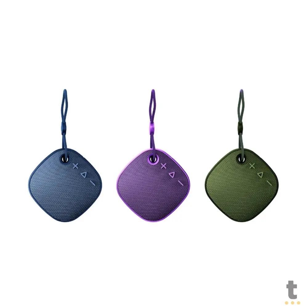 Caixa de Som Portátil Ezra 5w Hi-fi Bluetooth 5.3 Longa Duração Roxa - Ez-D25 Truedata