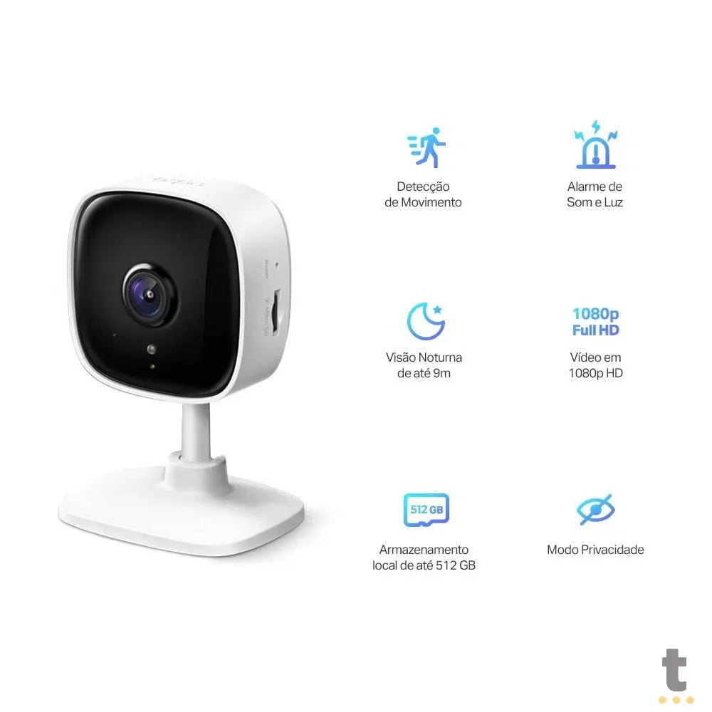 Câmera De Segurança Residencial Wi-fi Tp-Link Tapo TC60 Full HD Branca - MTP0023 Truedata