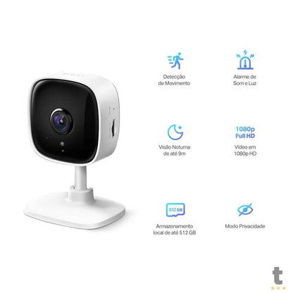 Câmera De Segurança Residencial Wi-fi Tp-Link Tapo TC60 Full HD Branca - MTP0023 Truedata