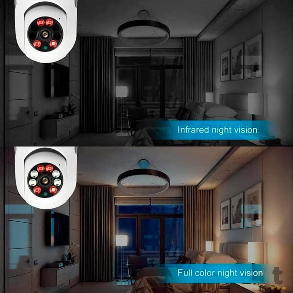 Câmera De Vigilância Ip Durawell Lampada HD Wi-fi Branca - 8177QJ Truedata