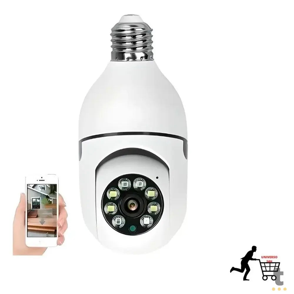 Câmera De Vigilância Ip Durawell Lampada HD Wi-fi Branca - 8177QJ Truedata