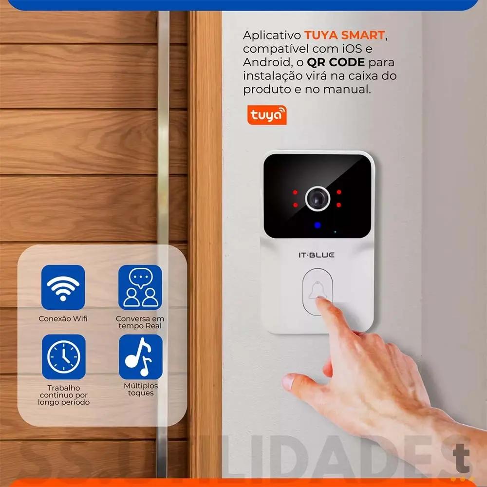 Campainha Inteligente com Camera Sem Fio It-Blue - SD-410D Truedata