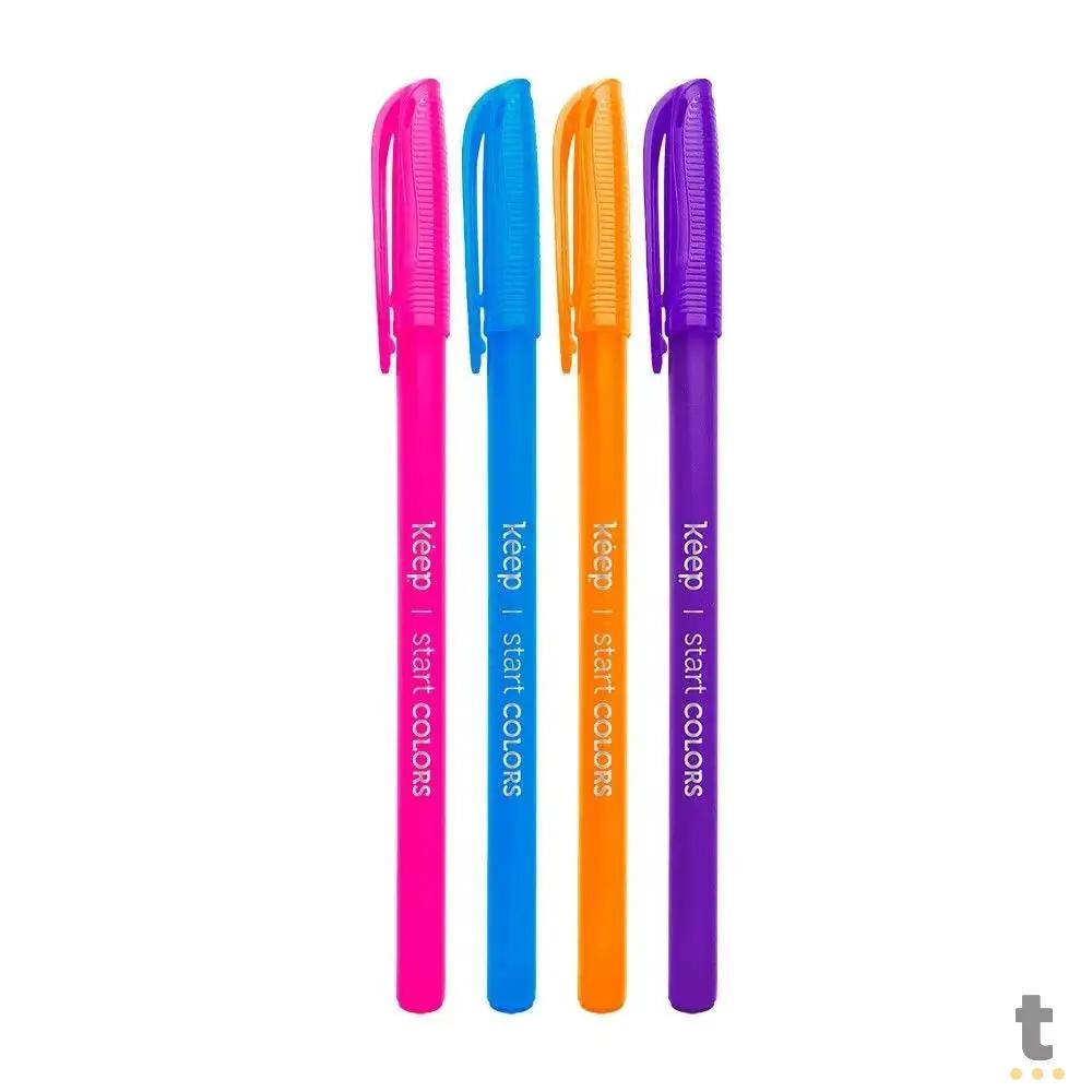 Caneta Esferográfica Keep Ponta Media 1.0mm Multi Cores - EI155 Truedata