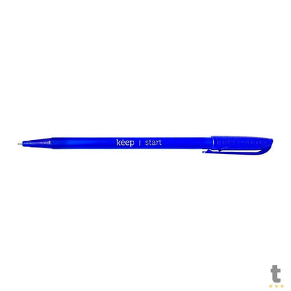 Caneta Esferográfica Ponta Fina 0,7mm c/ 50 Unidades Azul Keep - EI094 Truedata