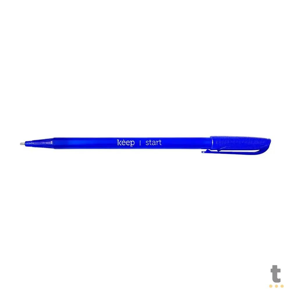 Caneta Esferográfica Ponta Média 1,0mm Azul Keep - EI091 Truedata
