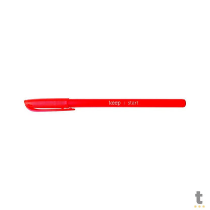 Caneta Esferográfica Ponta Média 1,0mm c/ 50 Unidades Vermelho Keep - EI092 Truedata