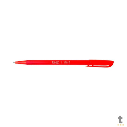 Caneta Esferográfica Ponta Média 1,0mm c/ 50 Unidades Vermelho Keep - EI092 Truedata