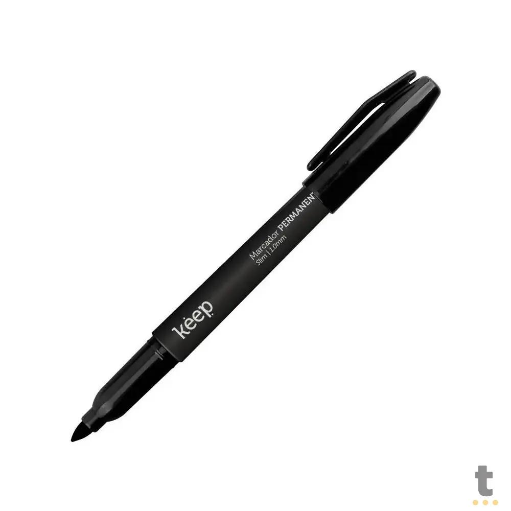 Caneta Marcador Permanente Keep Ponta Fina 1.0mm Preto - MR017 Truedata