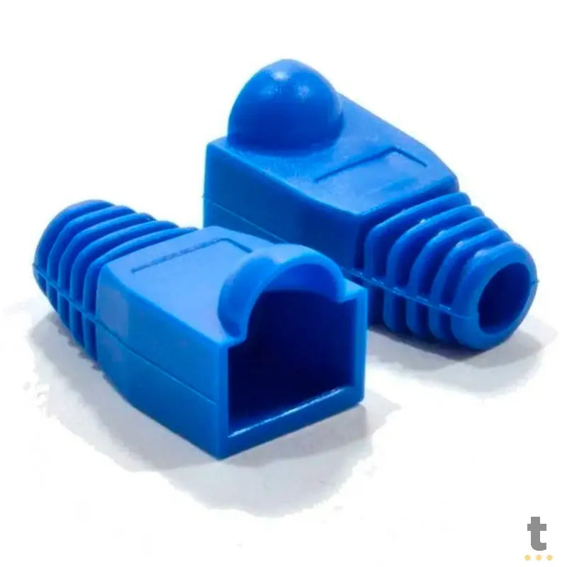 Capa Protetora Borracha Conector Rj45 Cat5 Cat6 Azul Truedata