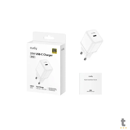 Carregador De Parede Cudy USB-C 20W Branco - CH20 Truedata