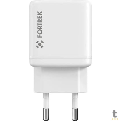 Carregador De Parede Dual Usb e Usb-C Fortrek FK 110B - 82661 Truedata